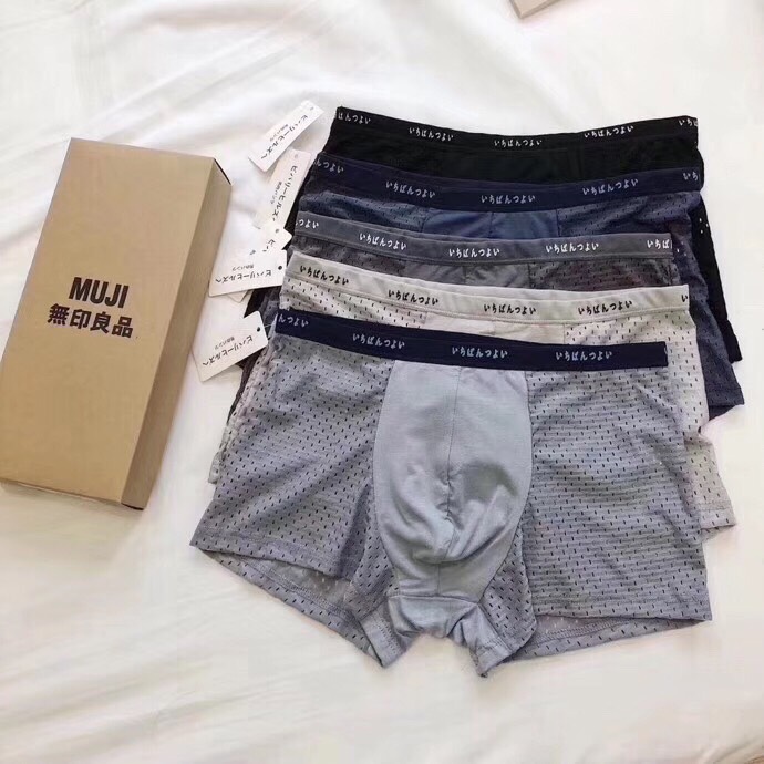 HỘP 5 QUẦN LÓT NAM ĐÙI THÔNG HƠI MUJI SIÊU ĐẸP