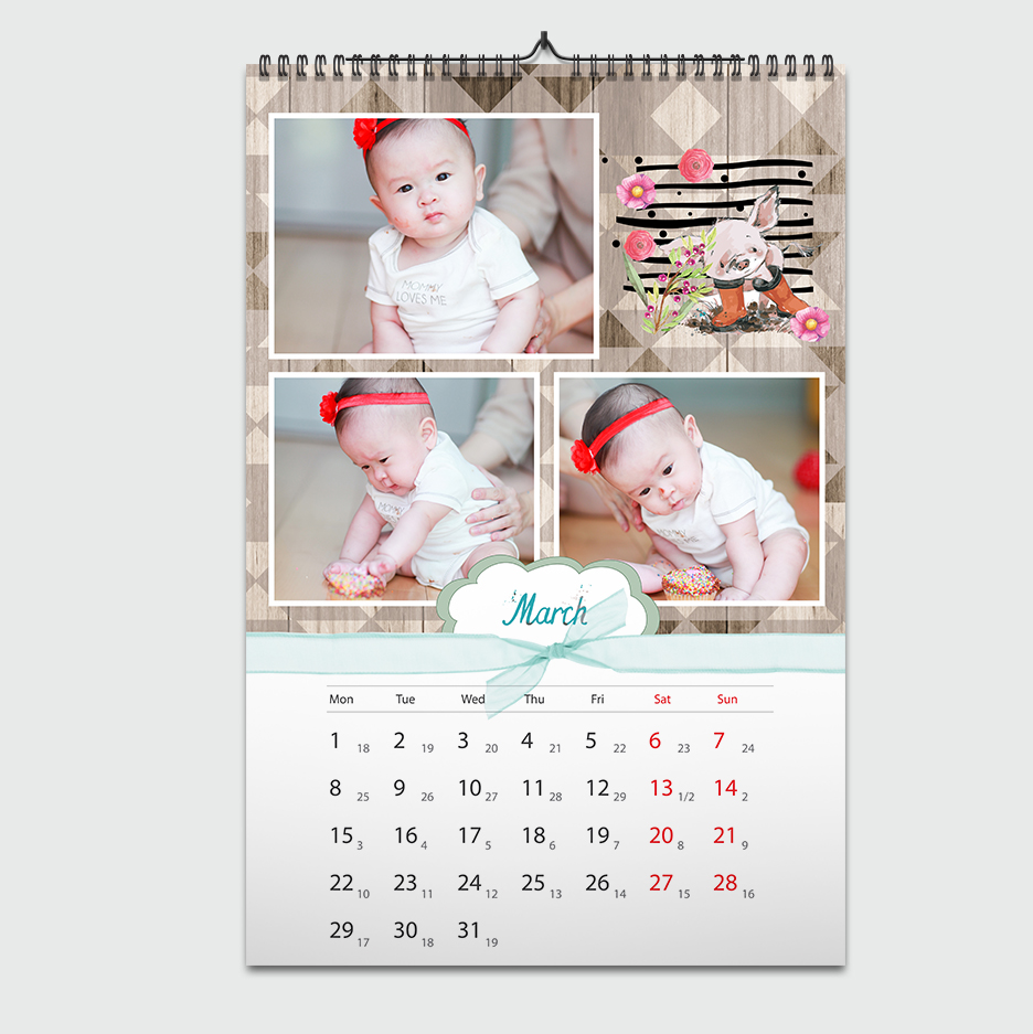 Lịch Treo Tường 13 Tờ size 30x45cm, in ảnh cá nhân hóa, trang trí nhà cửa, chào mừng năm 2025