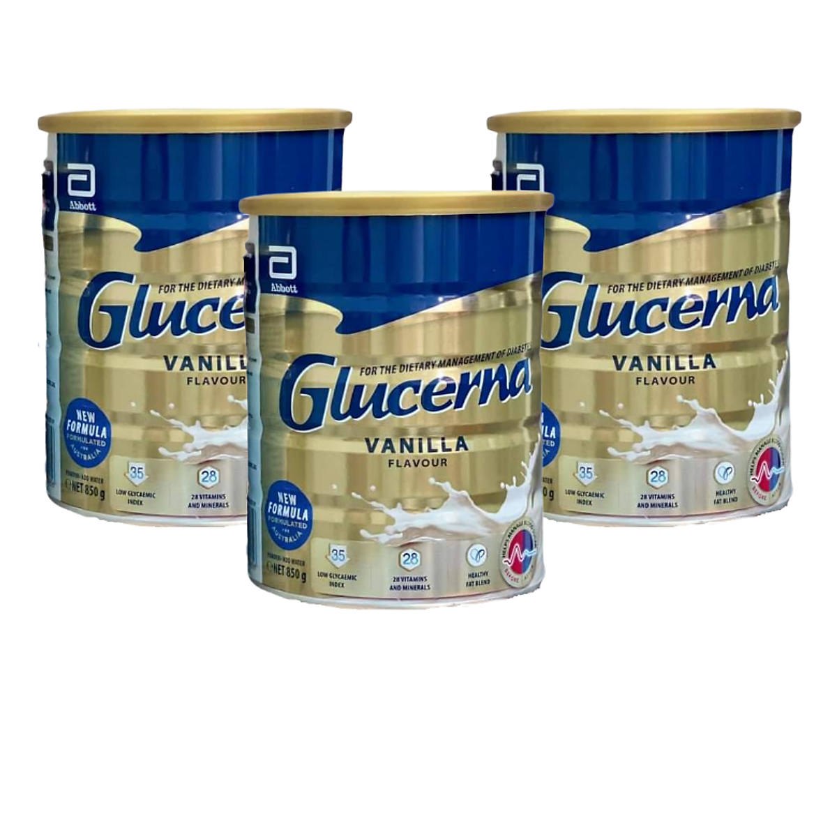 Sữa Bột Glucerna Úc 850g Dành Cho Người Tiểu Đường [Mẫu mới - Date 2023]