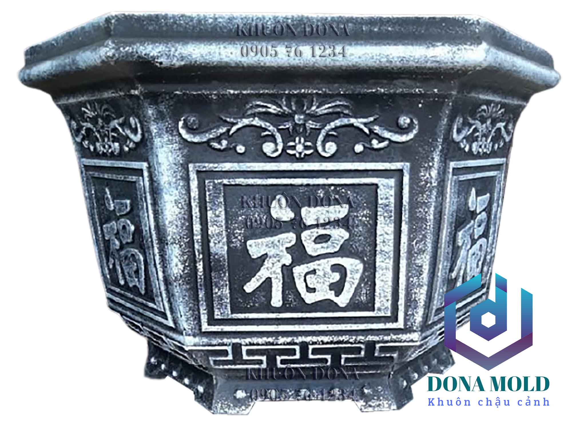Khuôn Đúc Chậu Lục Giác 25 cm TQ