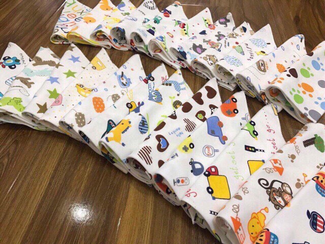 Set 10 yếm cotton 2 lớp cho bé gái