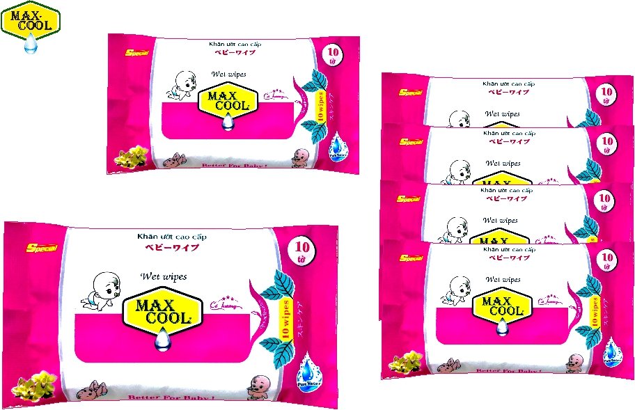 Combo 2 gói khăn ướt 10 tờ MAX COOL - có hương