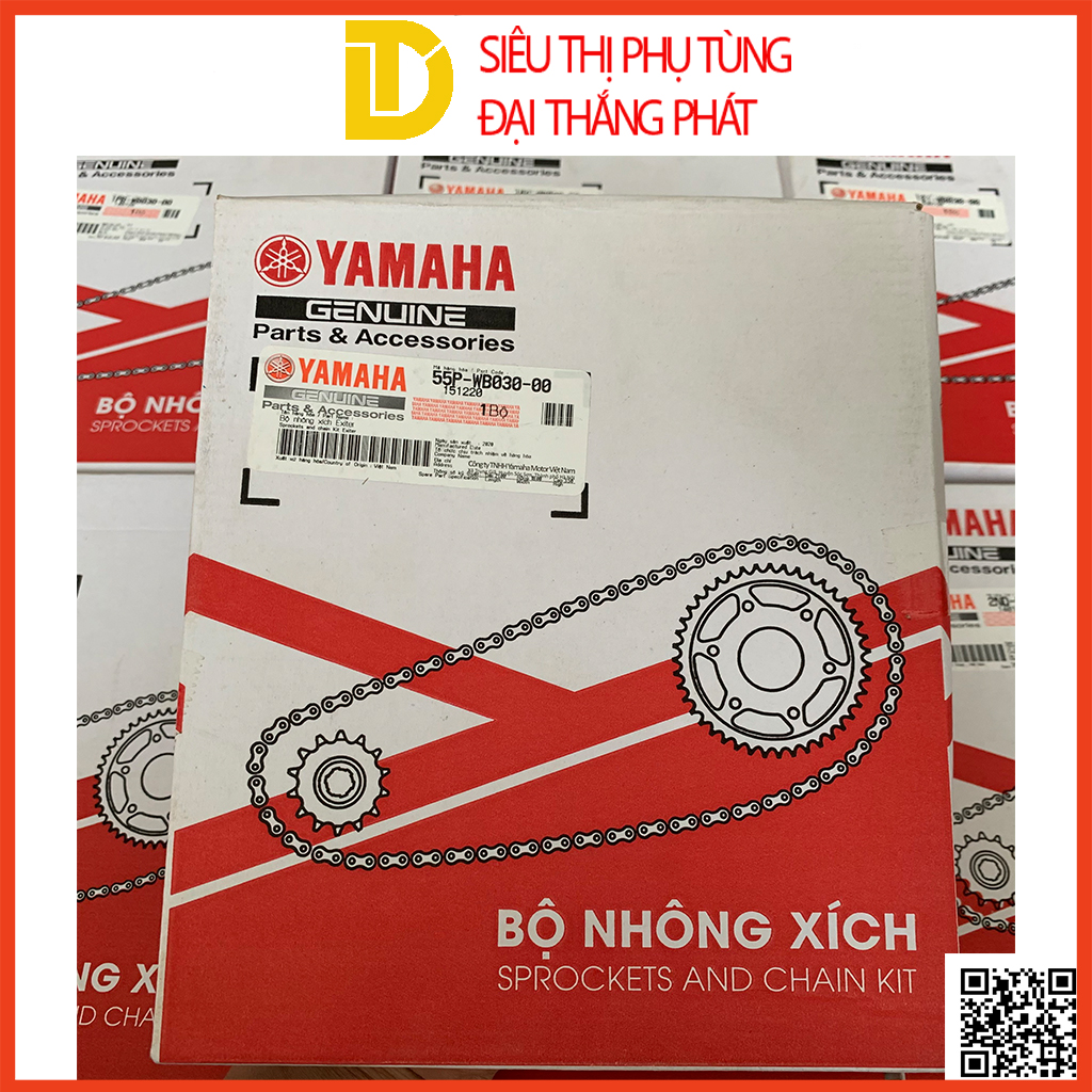 Bộ nhông xích, nhông sên đĩa cho xe số EXCITER 135 CHÍNH HÃNG YAMAHA