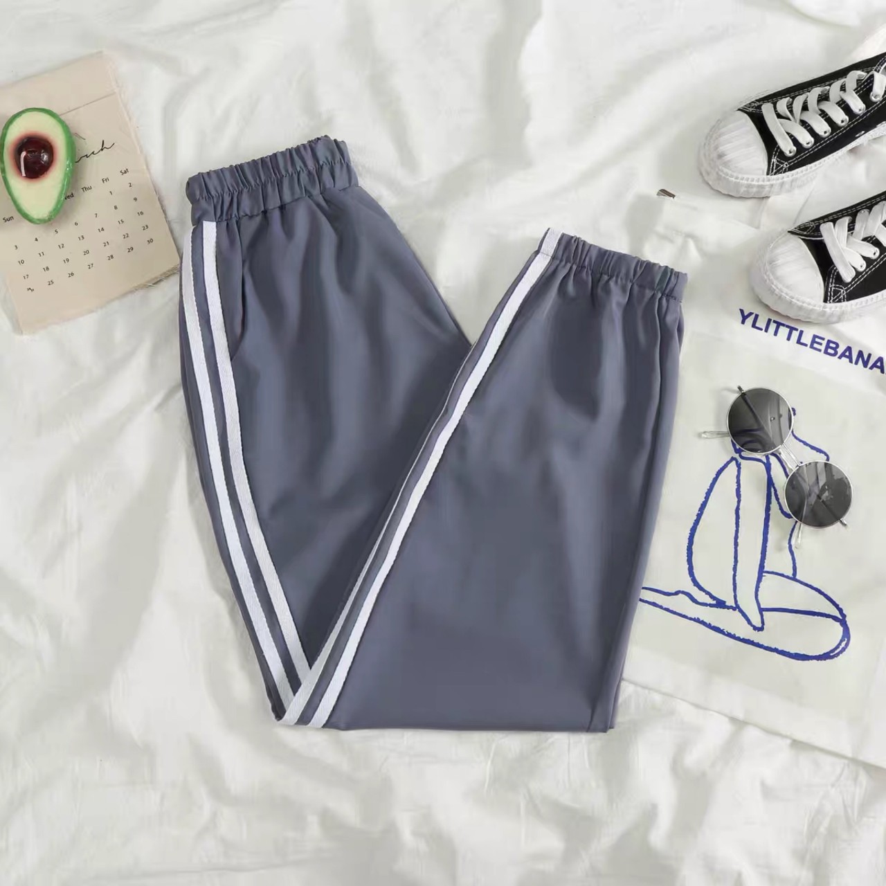 [HCM]QUẦN KAKI 3 SỌC MÀU ĐEN  XÁM  VÀ HỒNG SIZE M VÀ L