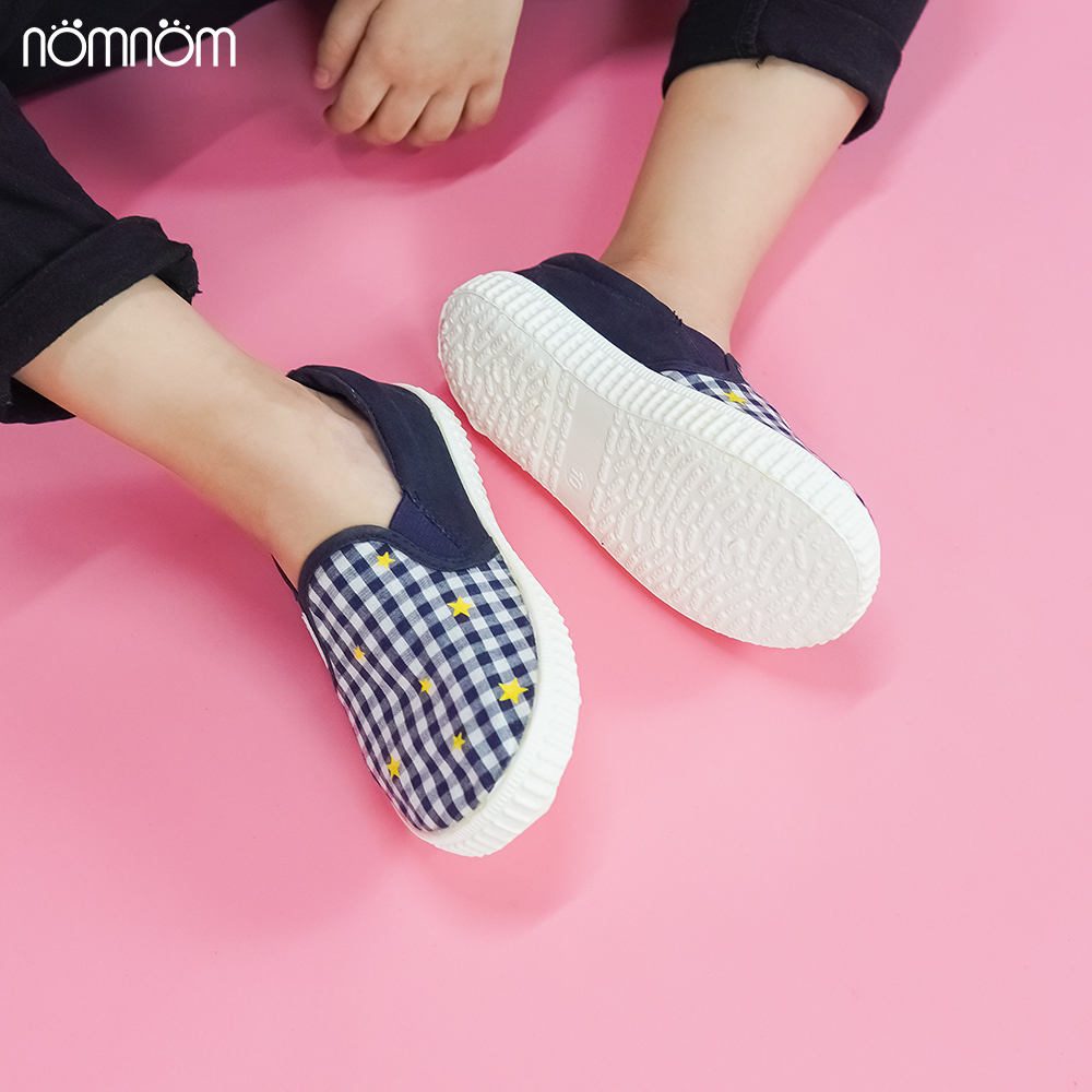 Children shoes NomNom EP B1947 plaid square grid