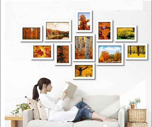 Ka58 autumn leaves wall picture frame 11 sets (free 3 pin nail)