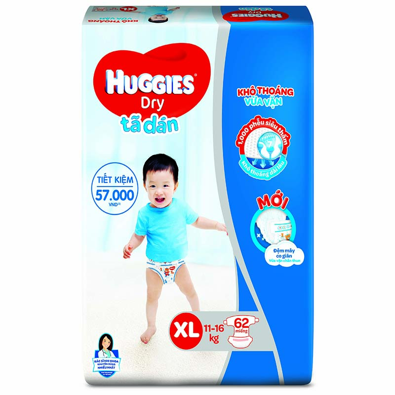 [HCM]Tả dán Huggies siêu đại S56/M76/L68/Xl62/XXl56