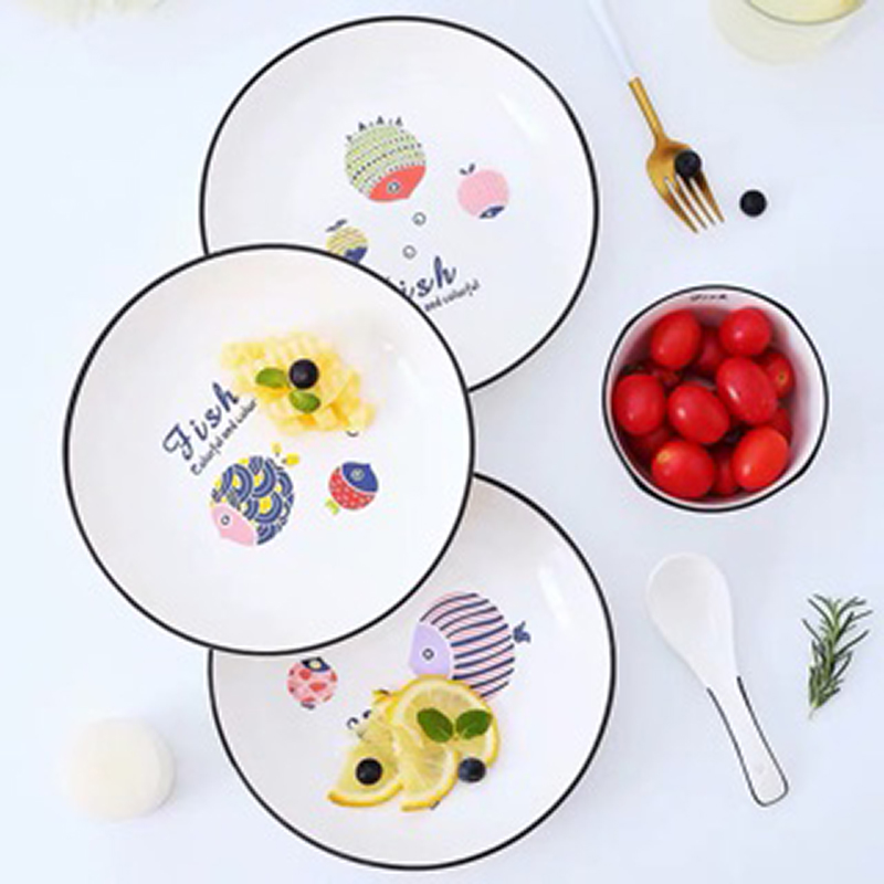Bộ bát đĩa sứ 18 món FISH COLOR cao cấp - VS265