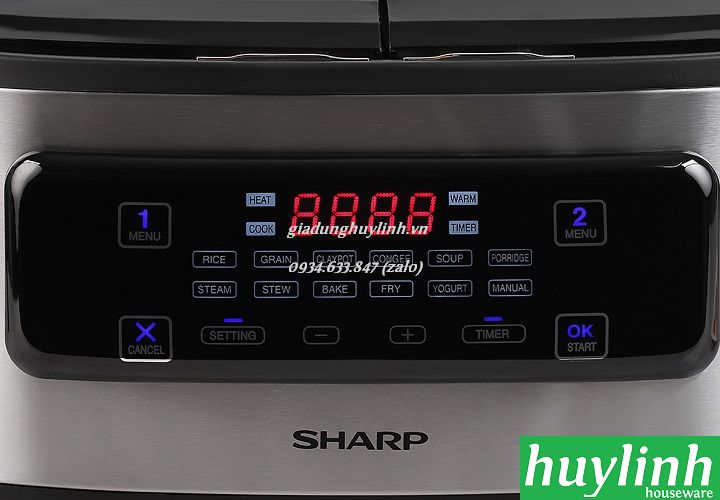 [HCM]Nồi cơm điện tử 2 ngăn Sharp KN-TC50VN - 1.8 lít