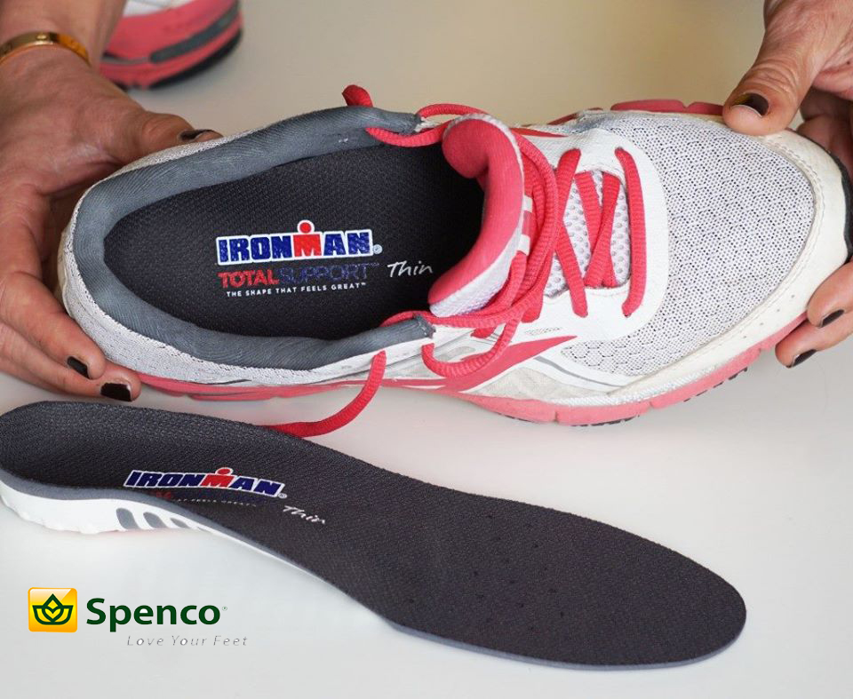 Lót giày sức khỏe Spenco Total Support Thin 46-696 đệm nâng vòm linh hoạt cho giày công sở, giày thể thao