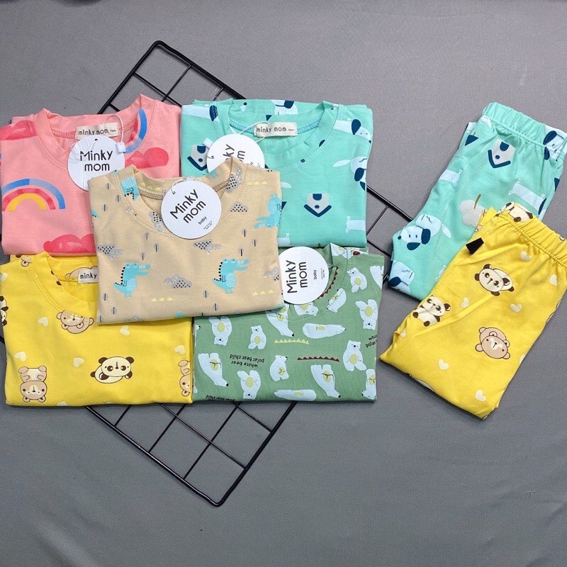 Bộ minky mom thun lạnh hoạ tiết cao cấp