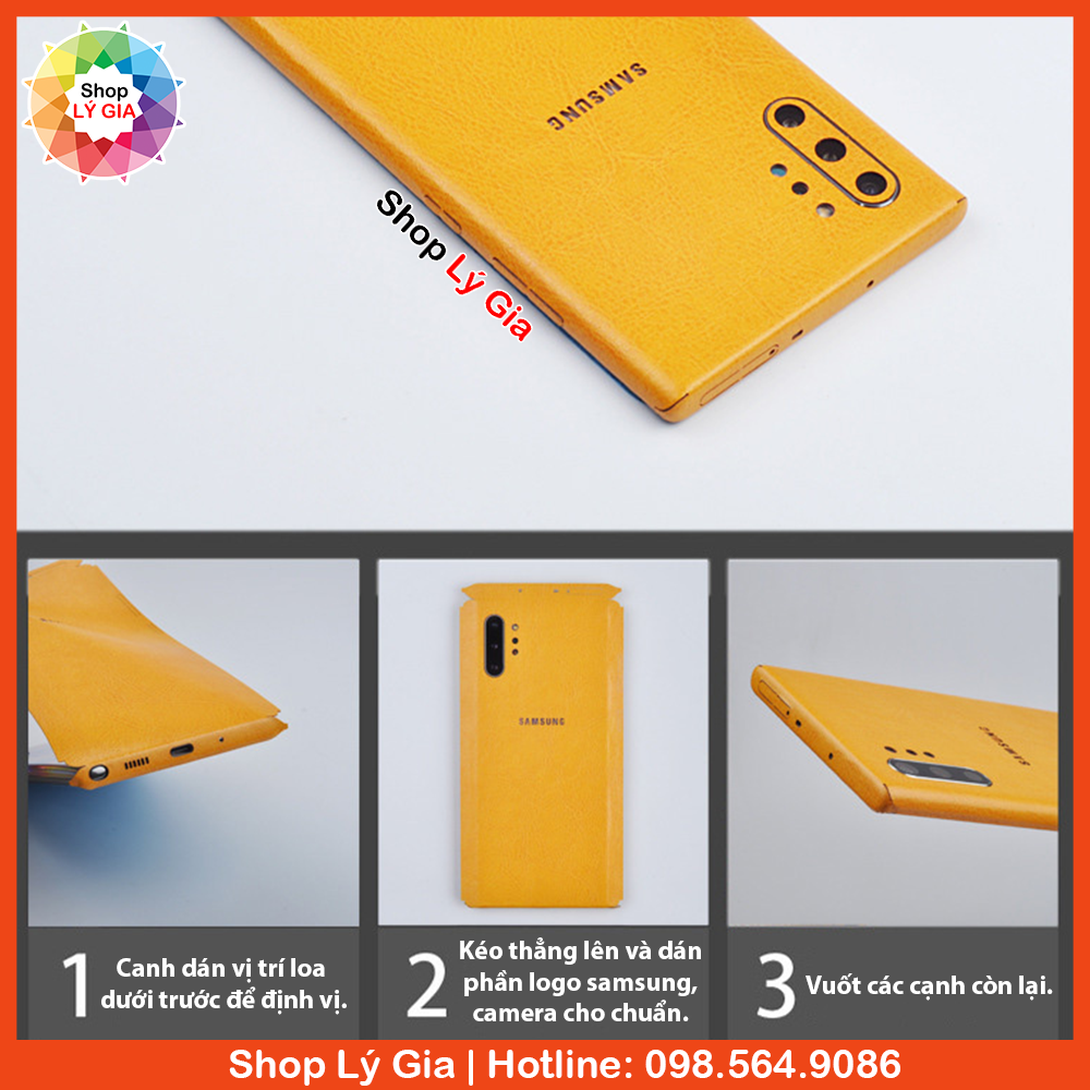 Miếng dán da cho Galaxy Note 20 Ultra / Note 20 / Note 10 Plus / Note 10