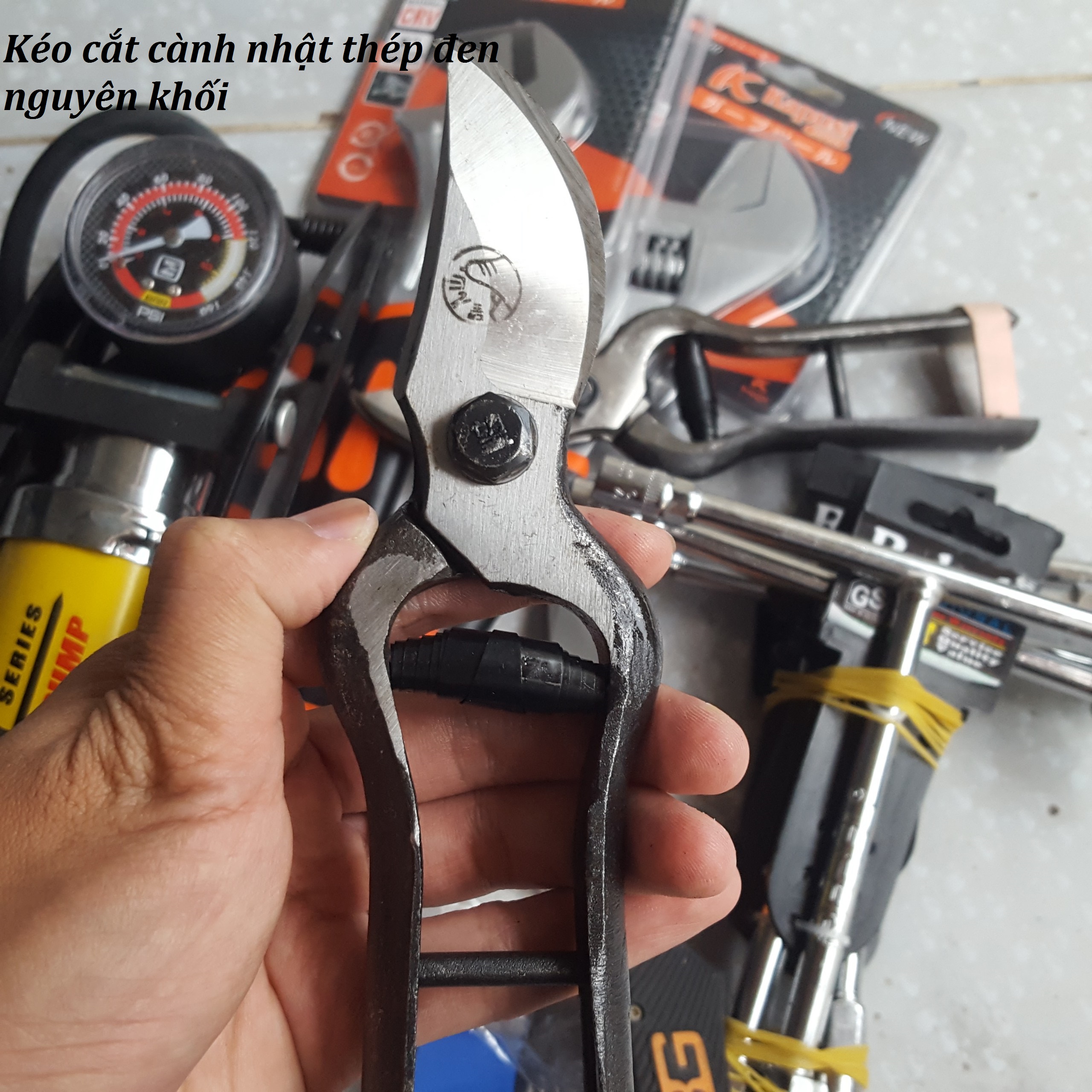 Kéo cắt cành thép đen nguyên khối thép tốt , kéo tỉa cây cảnh, cây ăn quả