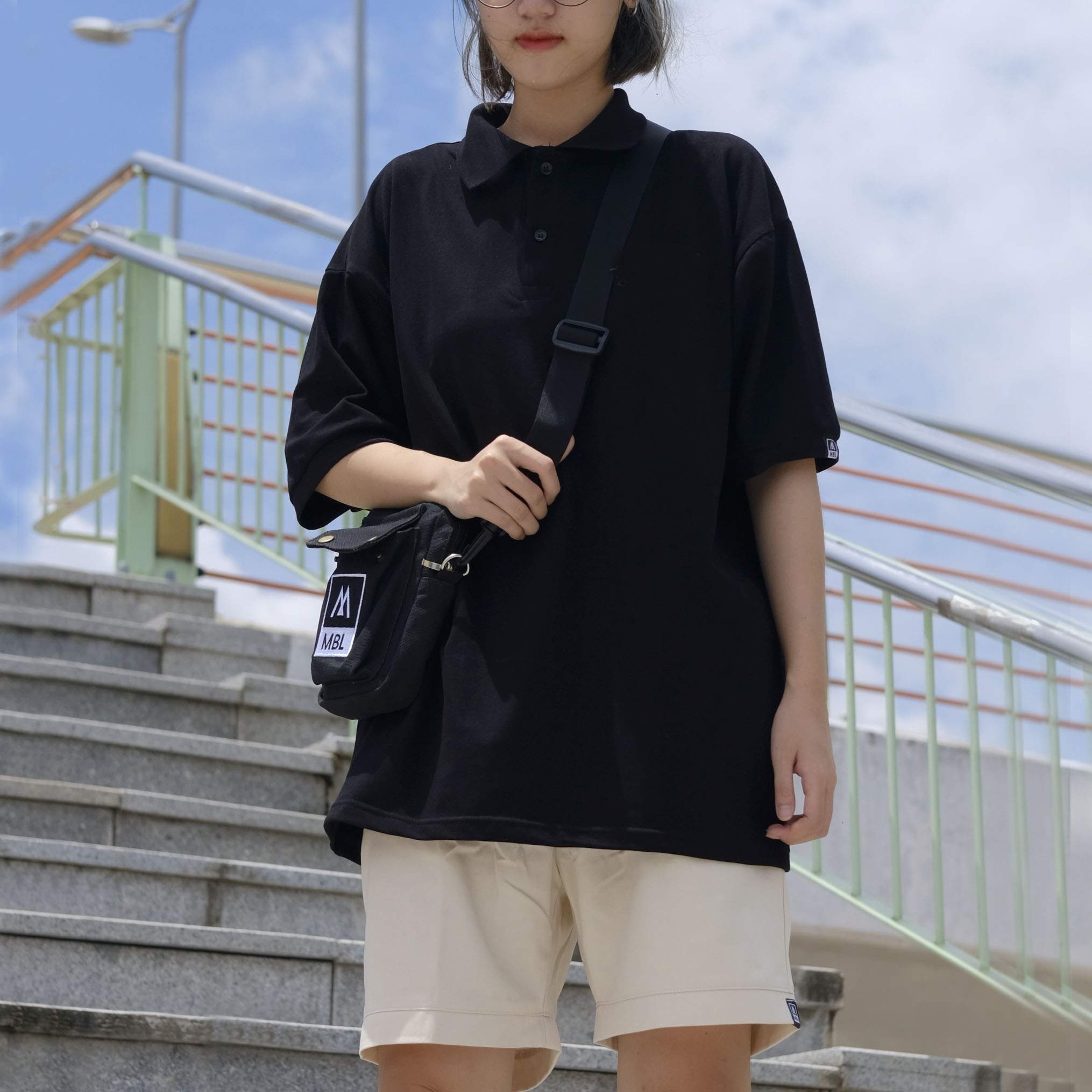 MONATA BLUELIGHT - Áo POLO Basic FR oversize