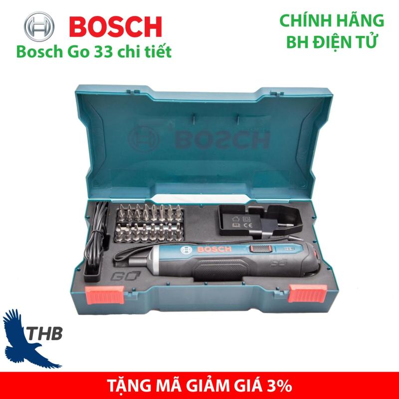Máy vặn vít Máy bắt vít cầm tay dùng pin Bosch Go 33 chi tiết Pin 3.6V 1.5Ah Xuất xứ Malaysia