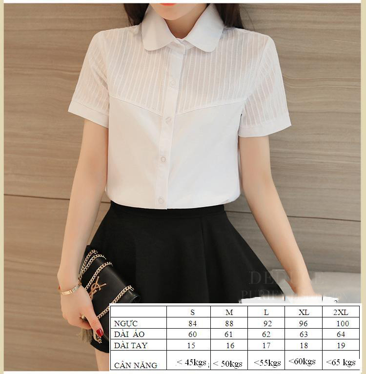[HCM]Áo sơ mi nữ tay ngắn công sở AN01