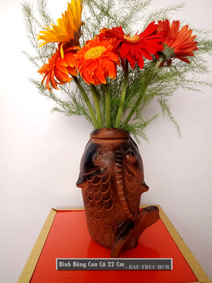 [HCM]CÁ GỐM PHONG THỦY 22 CM