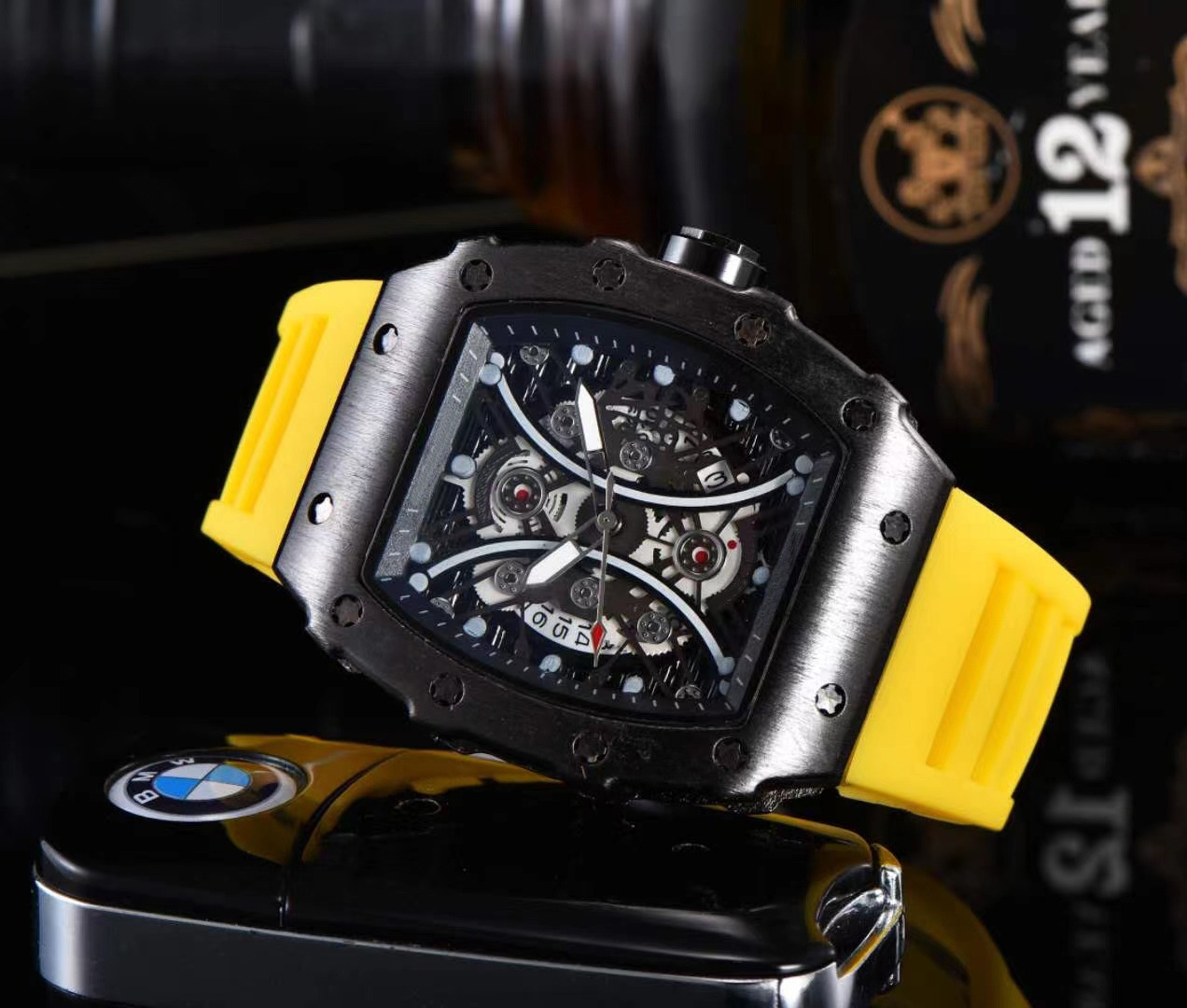 New Richard Barrel-shaped Lasa Dial Small Waist Surface Waterproof Calendar Quartz Watch Spot Wholesale