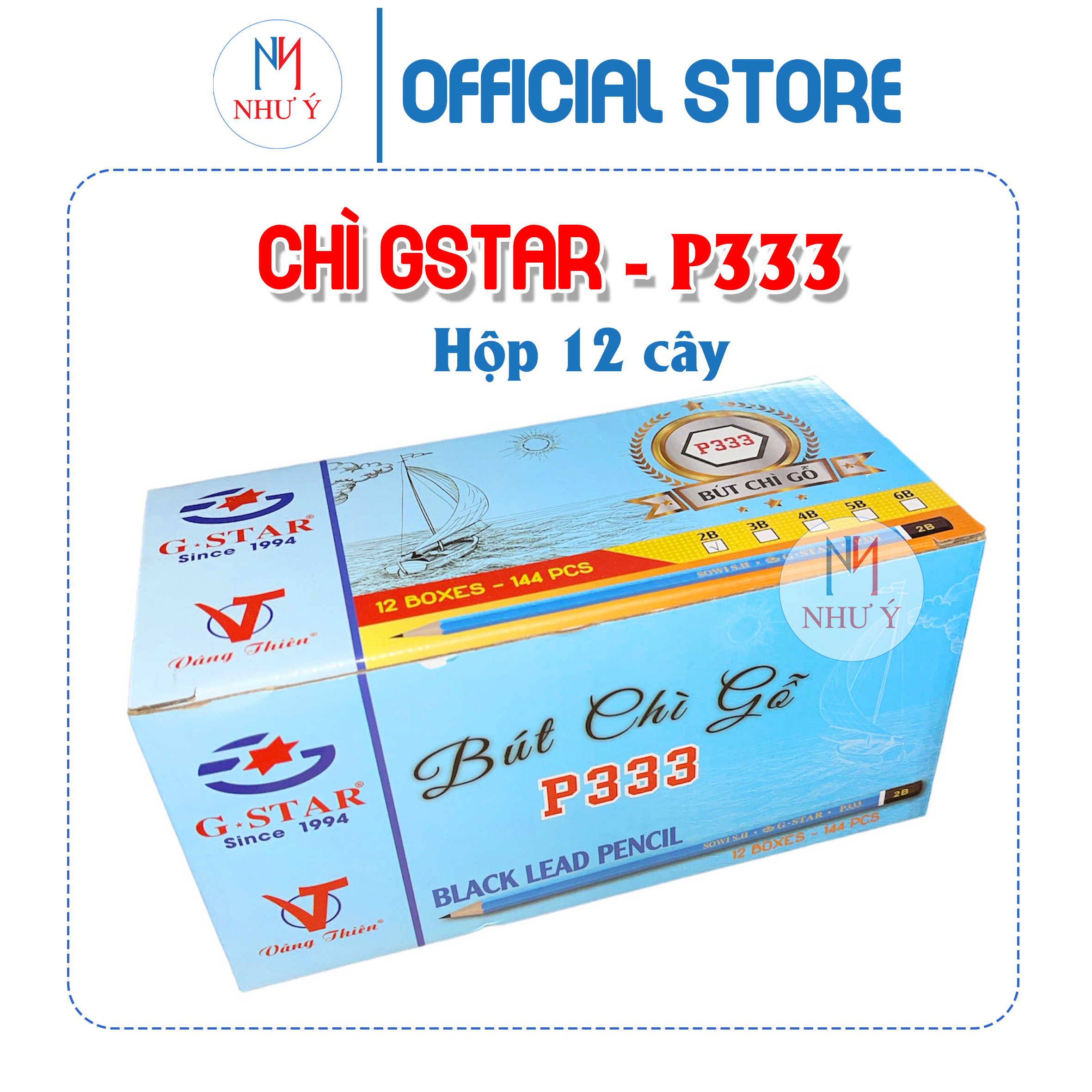 Bút chì Gstar P333 2B - Hộp 12 cây