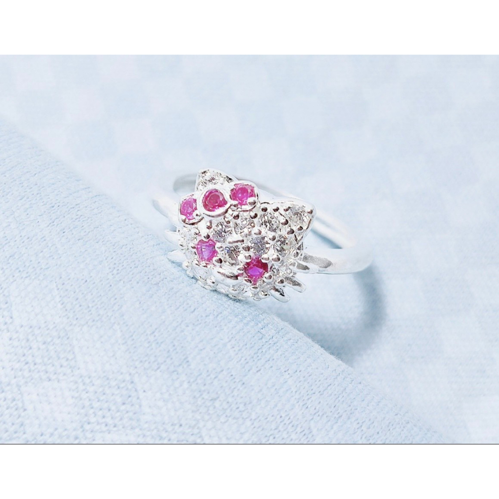 Nhẫn Cho Bé Gái Bạc 925 Hello Kitty Đính Đá - Trang Sức HVJ