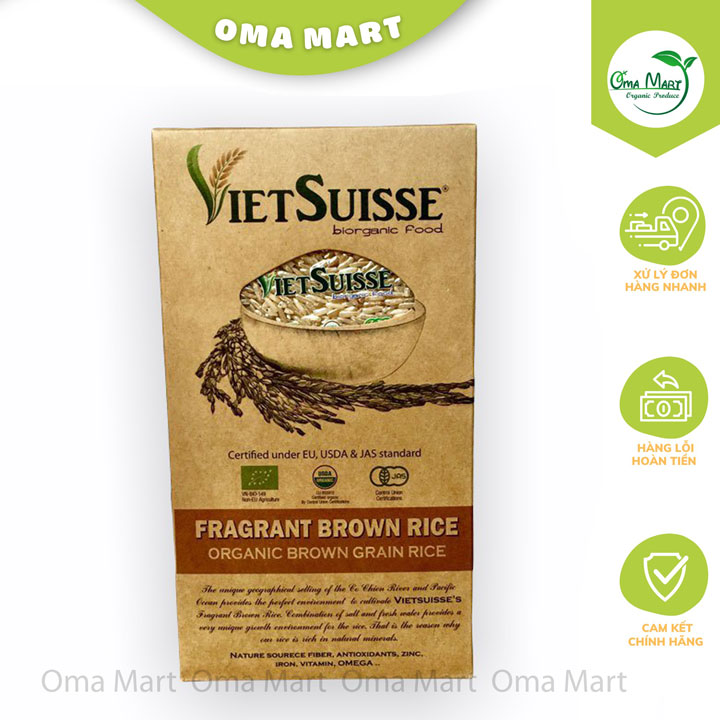 Gạo Lứt Hữu Cơ VietSuisse 1kg