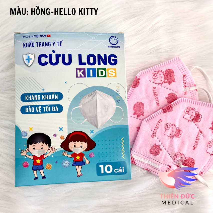 Hộp khẩu trang n95 cửu long kid kháng khuẩn cho bé