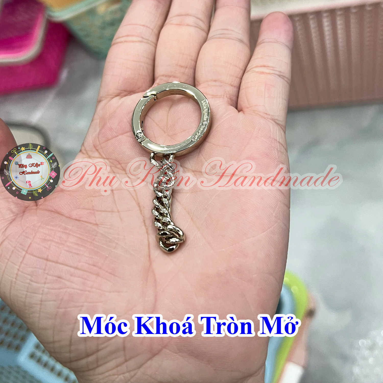 Móc khóa tròn mở
