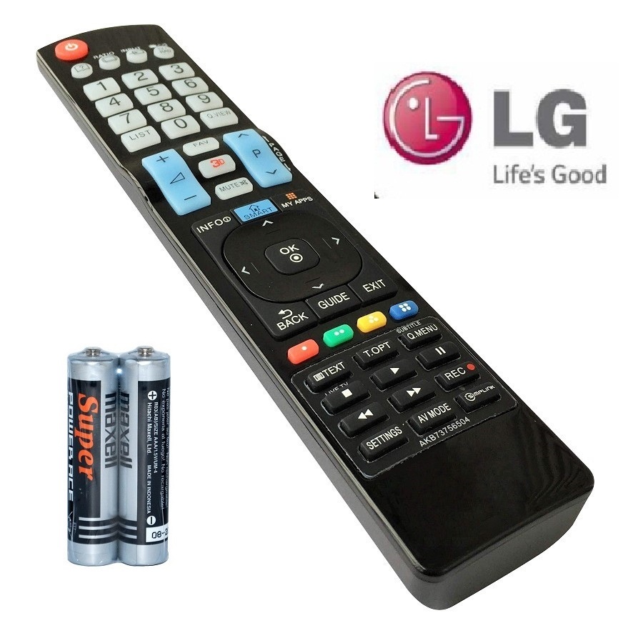 Remote Điều Khiển Dùng Cho Smart TV LG, Internet TV, TV Thông Minh LG AKB73756504 (Kèm Pin AAA Maxell)