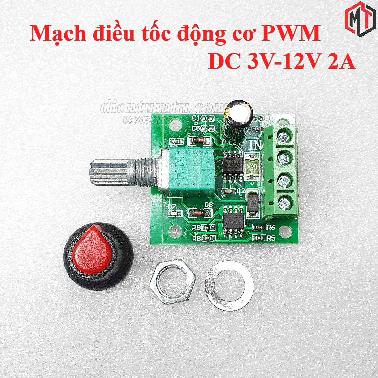 Mạch điều tốc động cơ PWM 2A DC 3V-12V
