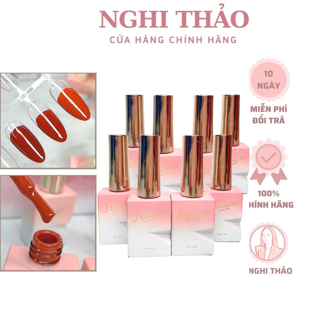 Sơn gel đỏ, sơn móng tay gel Jeliva 15ml