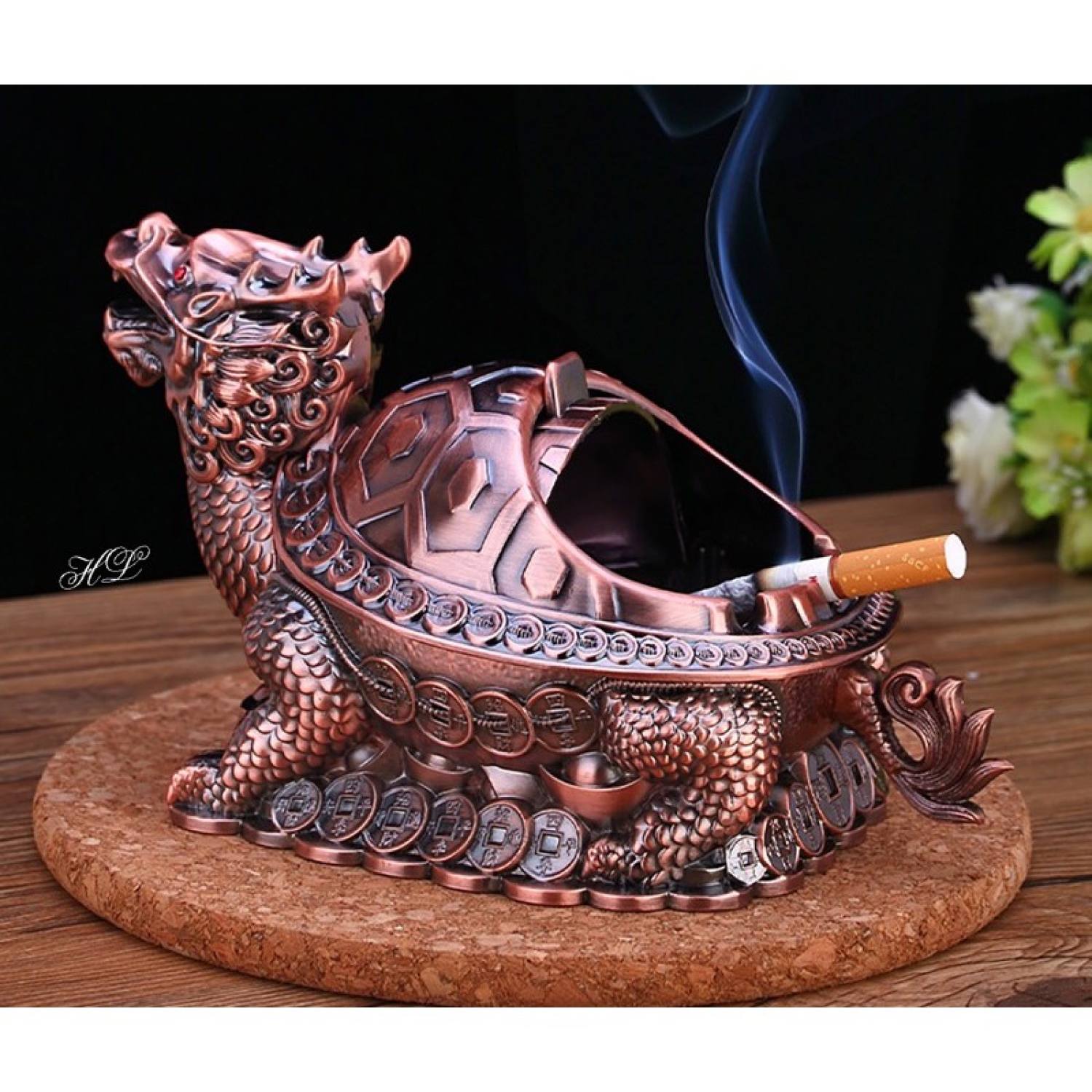 Gạt tàn long quy | gạt tàn rùa | gạt tàn rồng thân rùa