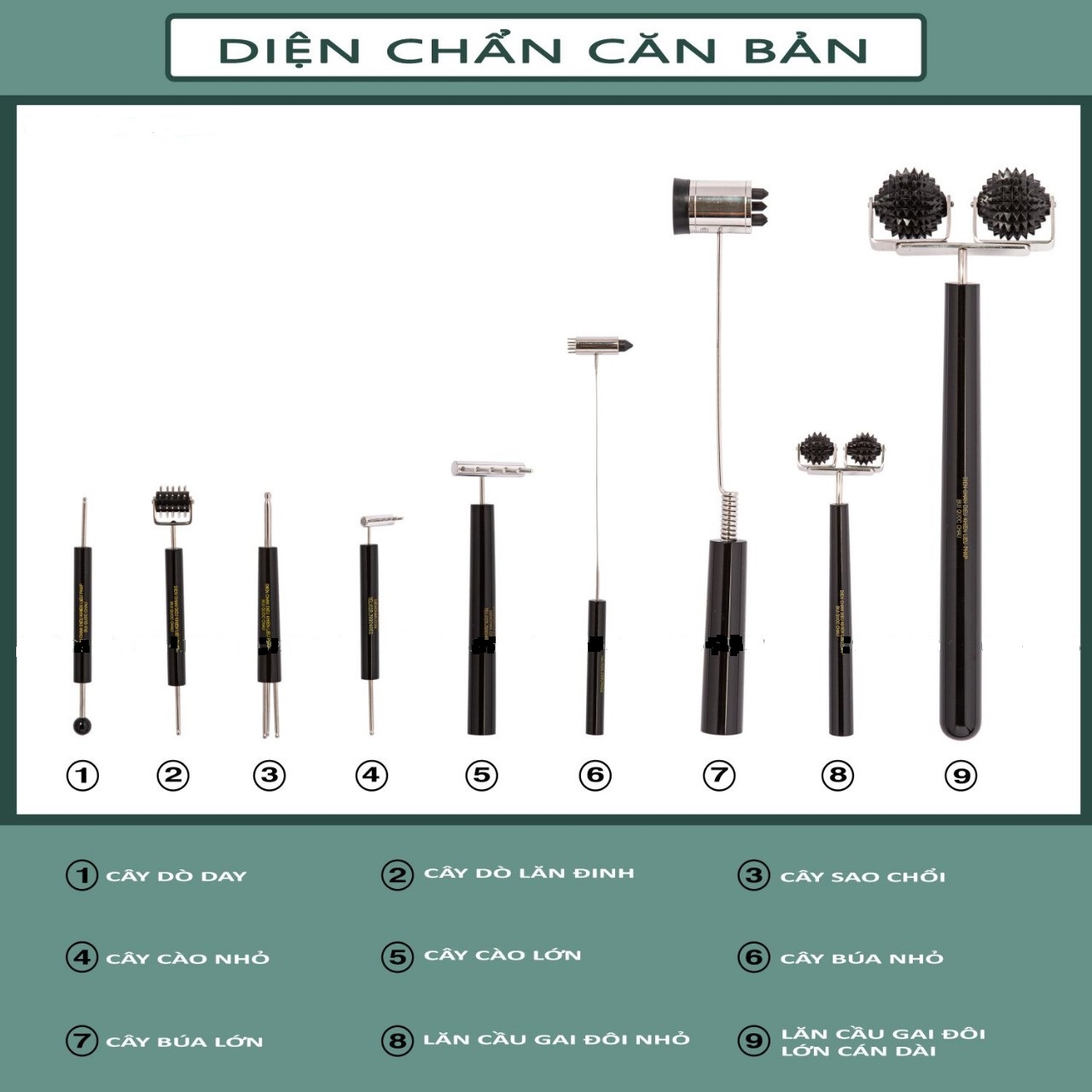 Thanh lăn cầu gai đinh đôi lớn diện chẩn
