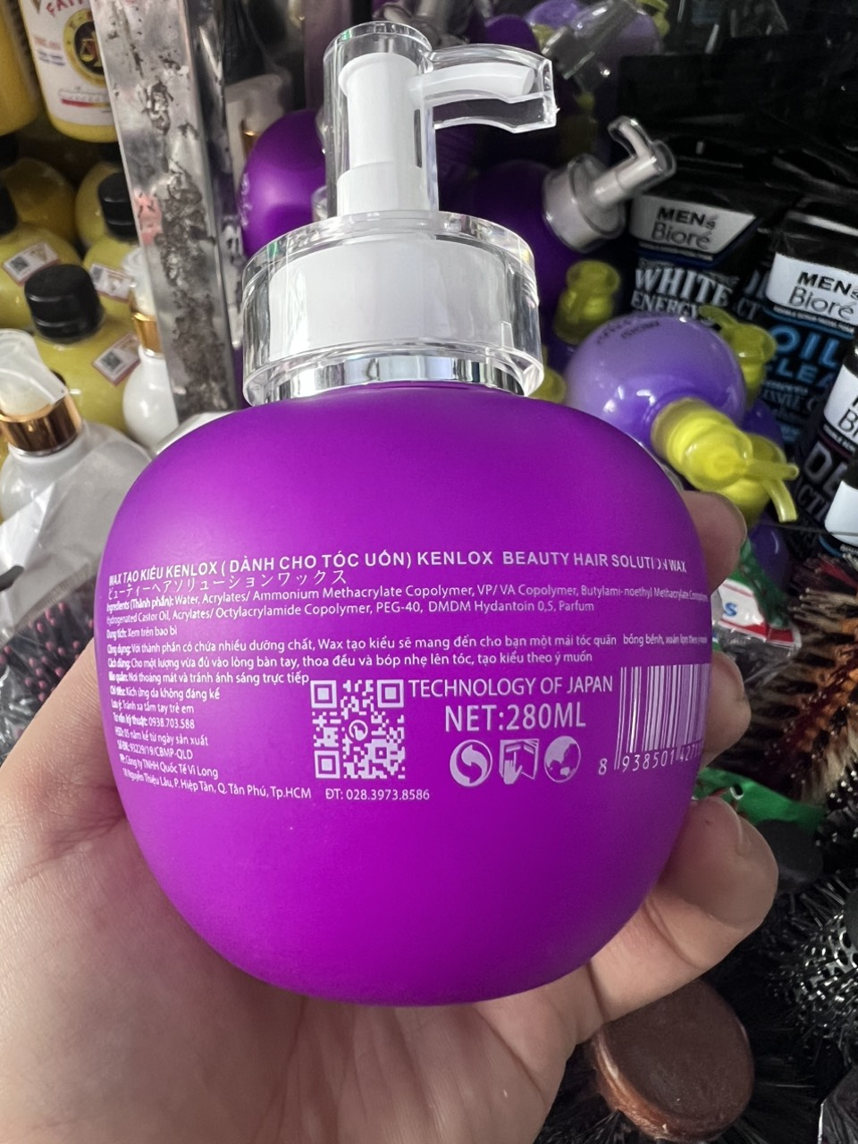 Wax tạo kiểu KENLOX Dành cho tóc uốn 280ml