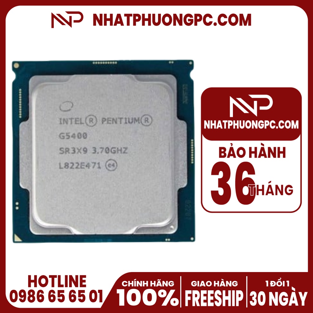 Bộ vi xử lý cpu intel pentium gold g5400 - socket intel lga 1151-v2 tray new - bảo hành 36 t