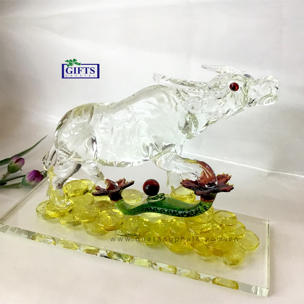 Tượng trâu phong thủy màu Trắng