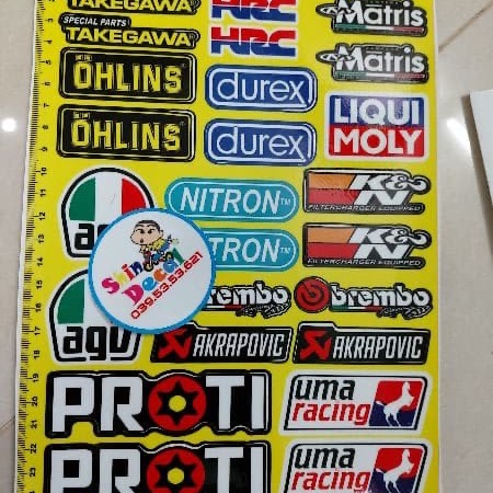 Set tem giấy logo sticker vàng