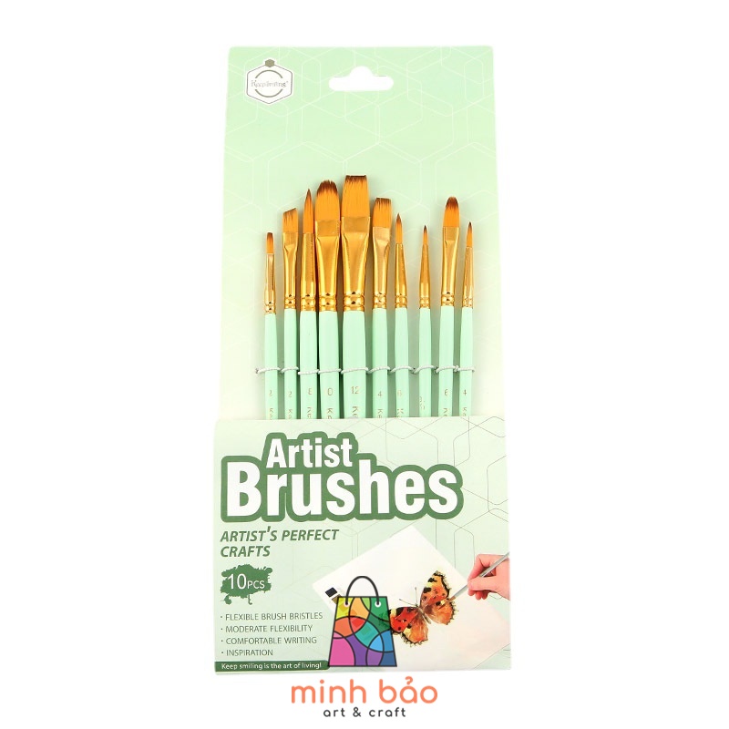 Bộ 10 cây cọ pastel keep smiling a6033