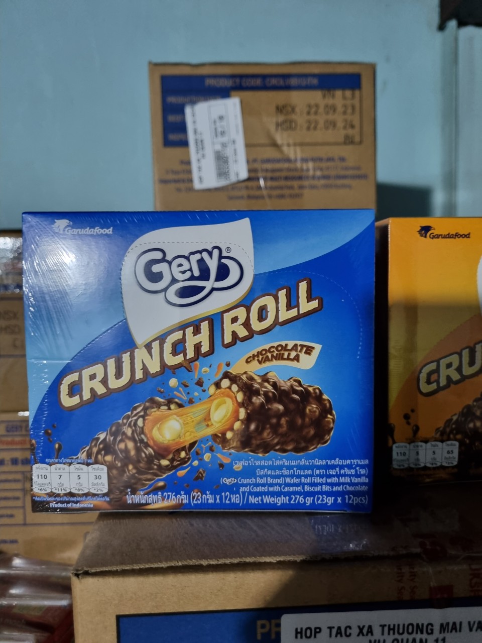 Bánh Cuộn Socola Gery Crunch Roll 276g Nhân Socola - Vani