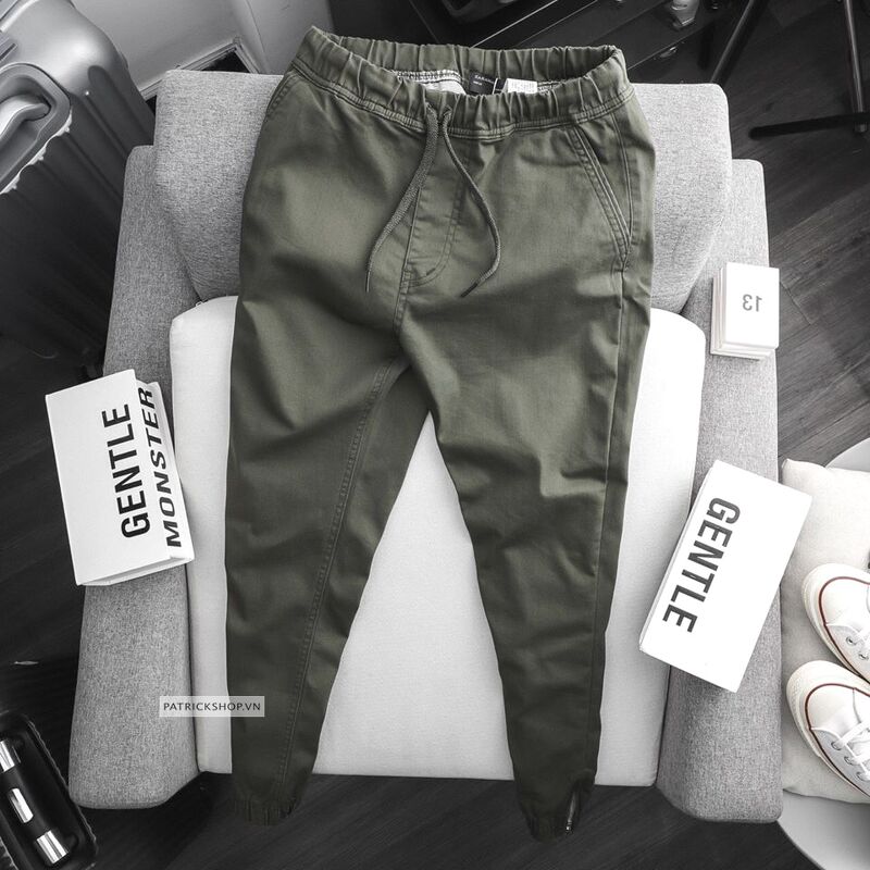 Quần Dài nam Jogger Kaki Zara