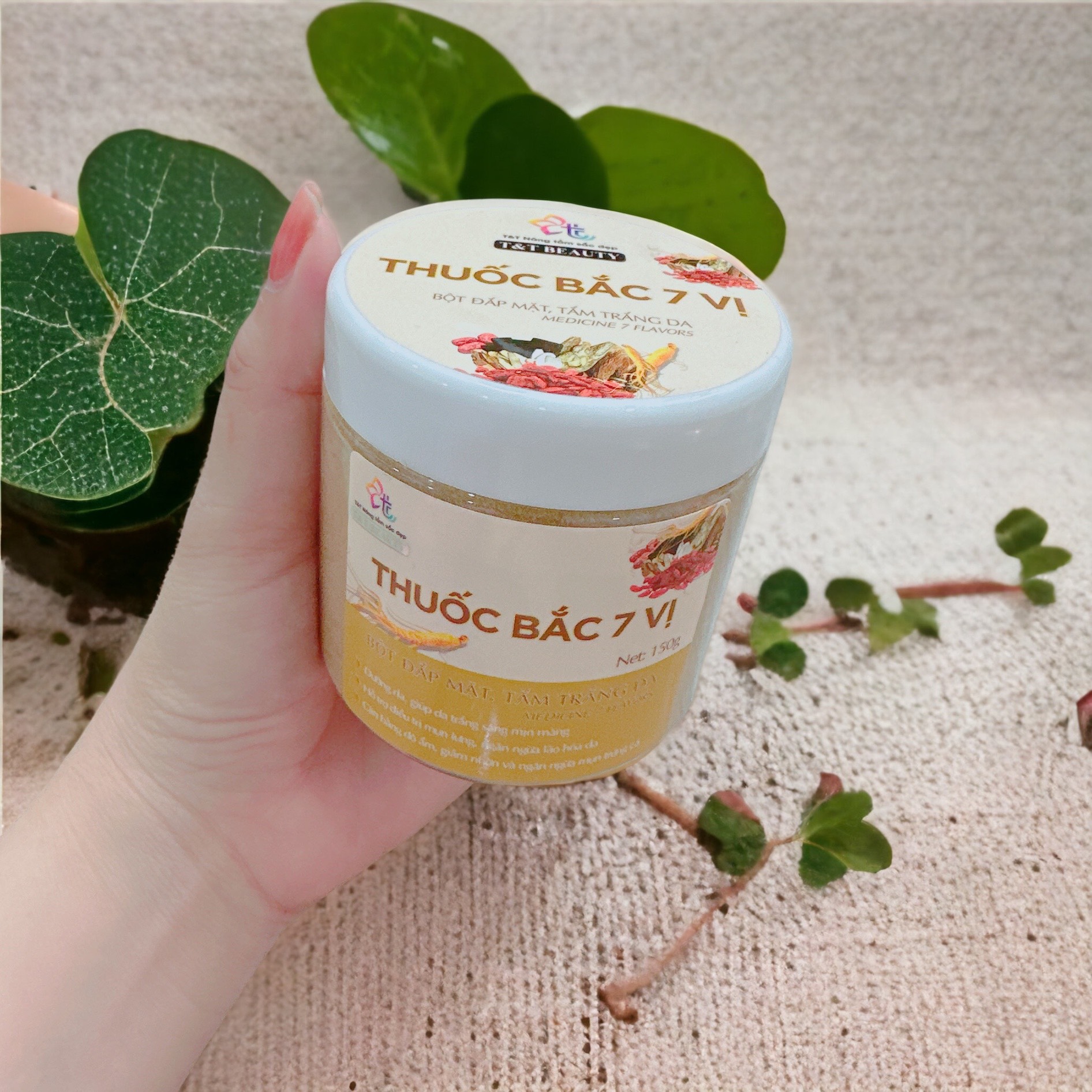 BỘT THUỐC BẮC 7 VỊ - TẮM TRẮNG DA - ĐẮP MẶT LÀM SÁNG DA