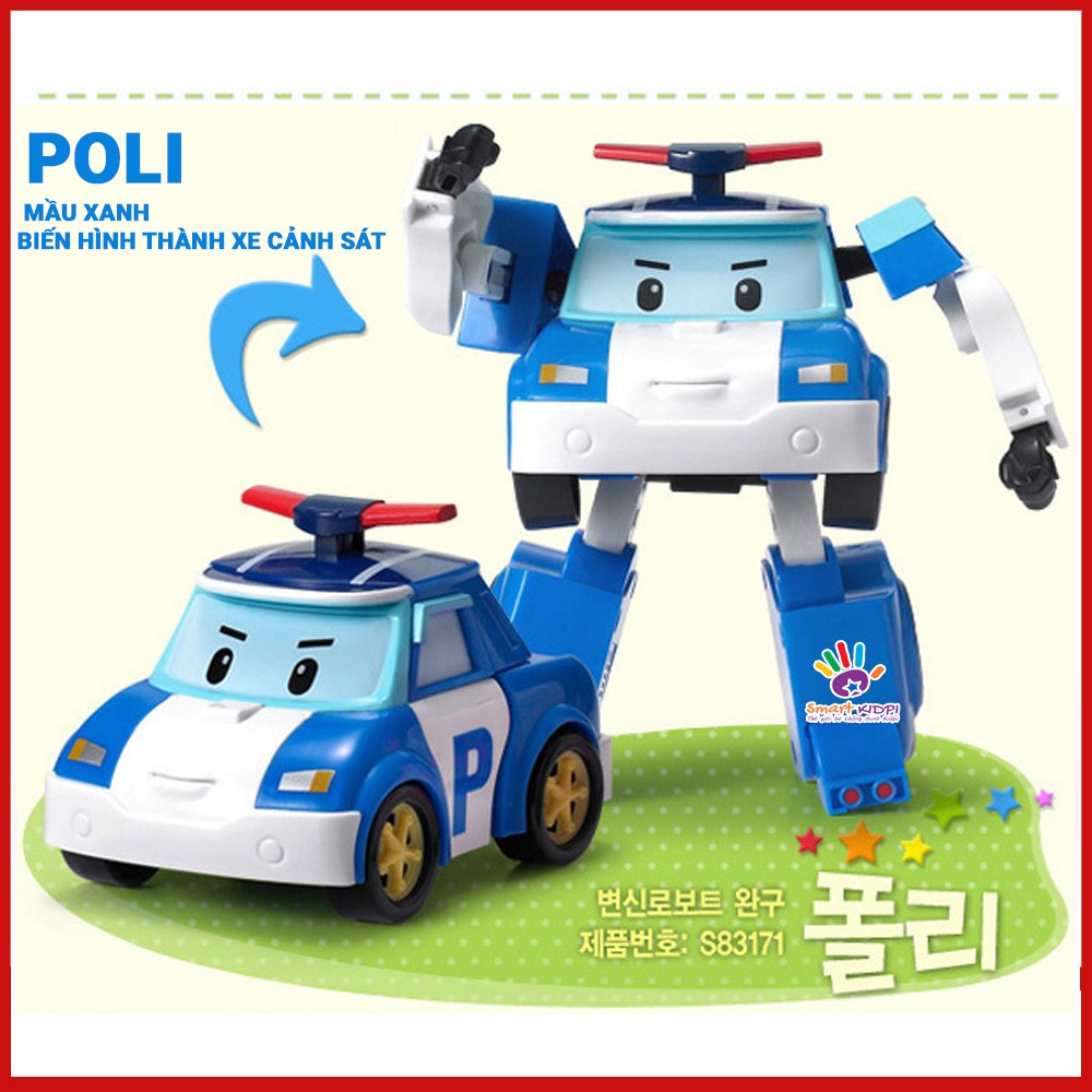 [HÀNG LOẠI 1] Bộ 6 Xe Robocar Poli biến hình