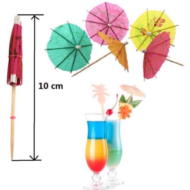 Dù Giấy Trang Trí 1 Hộp 100 Cây