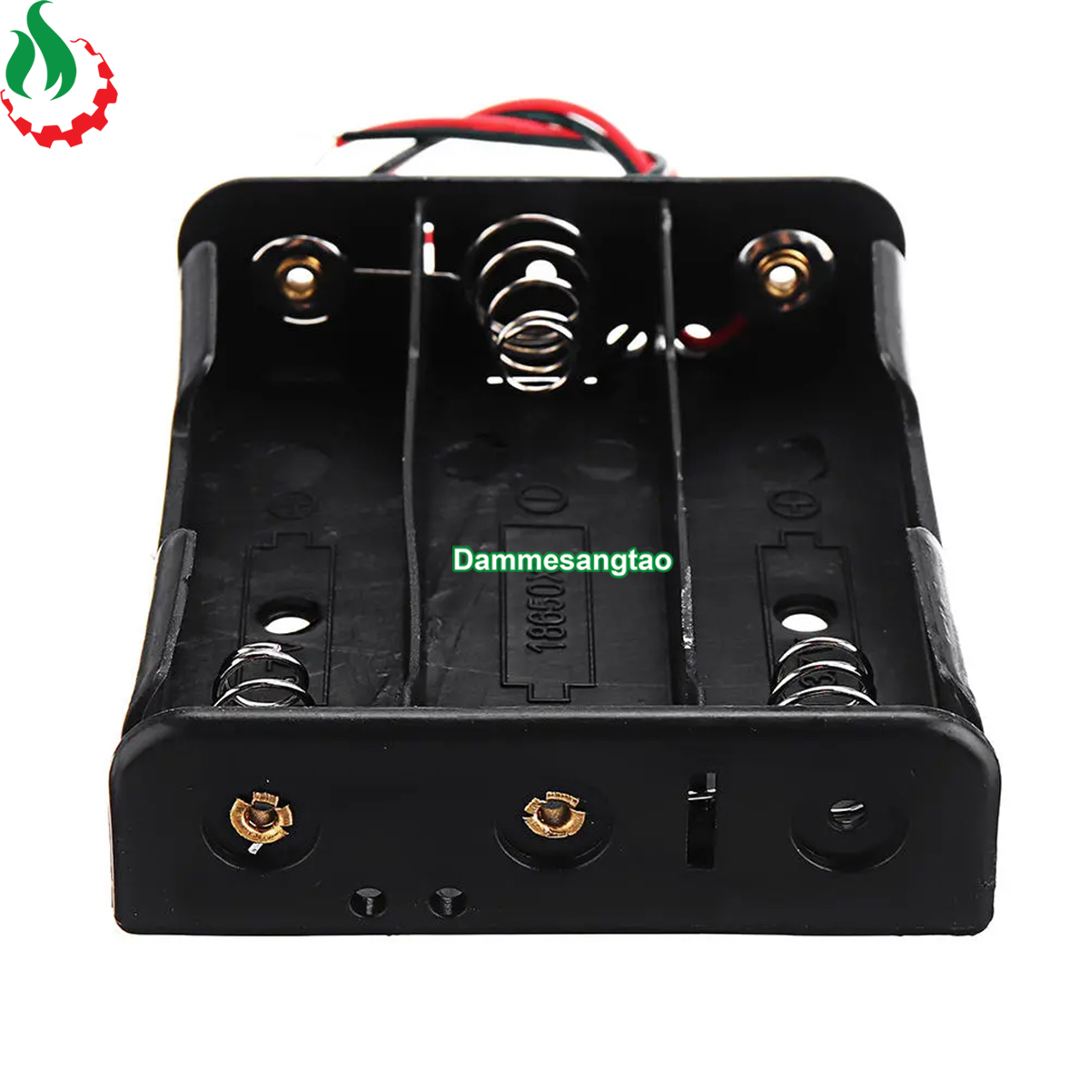 Đế pin 3 pin 18650 mắc nối tiếp có lò xo
