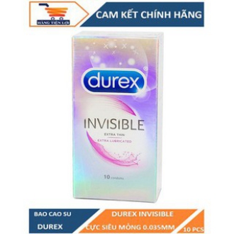 [ HÀNG CHÍNH HÃNG] Bao cao su Durex Invisible 10 bao