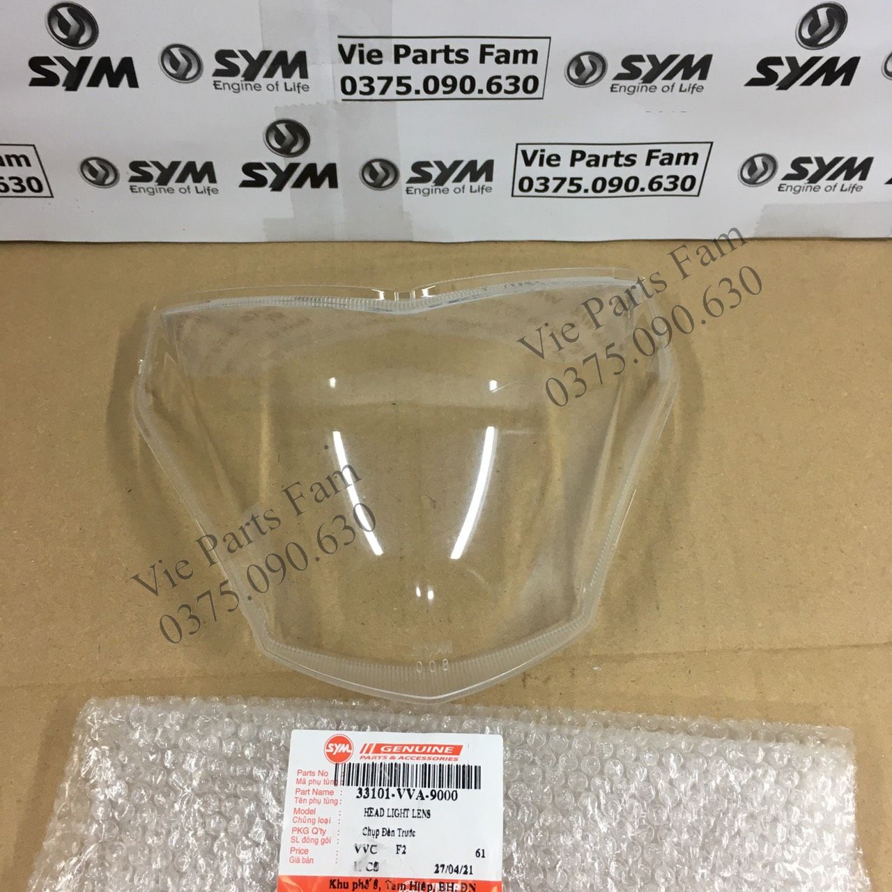 MICA/ MẶT KÍNH ĐÈN PHA XE TAY GA SHARK SYM