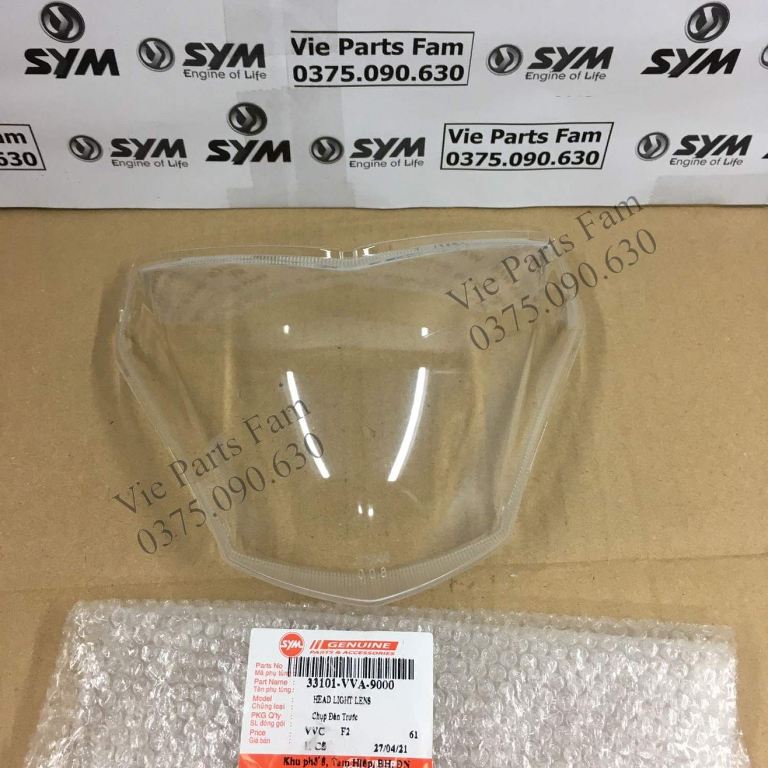 MICA/ MẶT KÍNH ĐÈN PHA XE TAY GA SHARK SYM