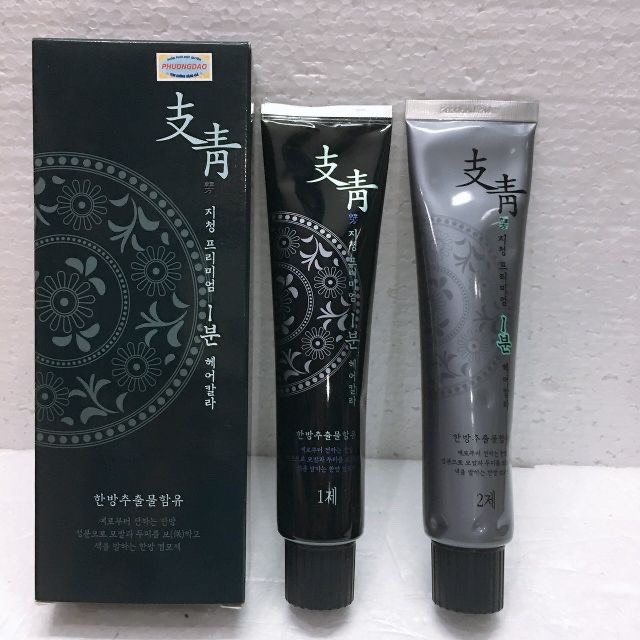 Thuốc nhuộm tóc phủ bạc thảo dược nhanh 1 phút Welcos Hàn Quốc 120g