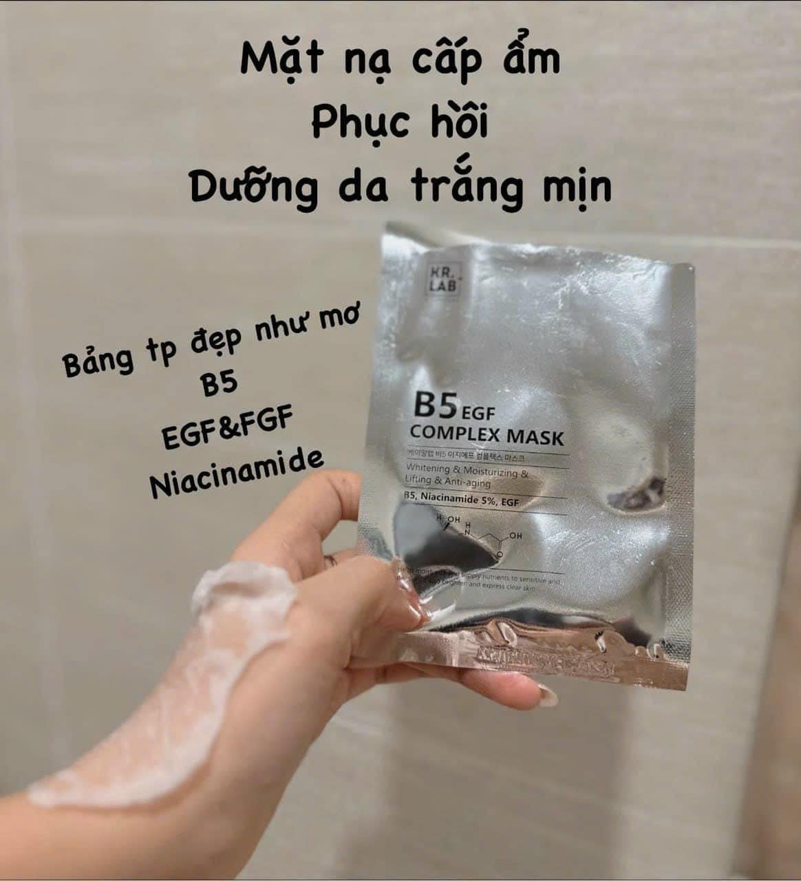 [SĂN DEAL]Mặt Nạ B5 Cấp Ẩm Phục Hồi Kr.Lab+ B5 EGF Complex Mask ( combo 10 miếng )