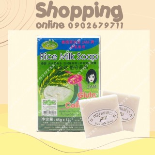 COMBO 12 Bánh Xà Phòng Cám Gạo Jam Rice Milk Soap Thái Lan thumbnail