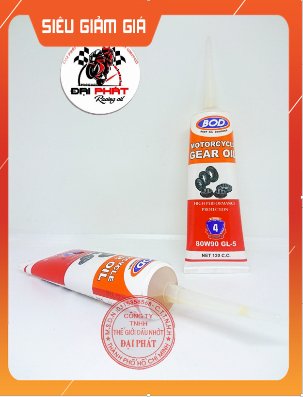 [HCM]Dầu nhớt hộp số BOD chống hú láp cao cấp 80w90 GL5 120ML
